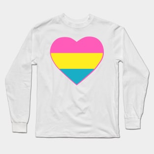 Pride Flag Heart Pansexual Long Sleeve T-Shirt